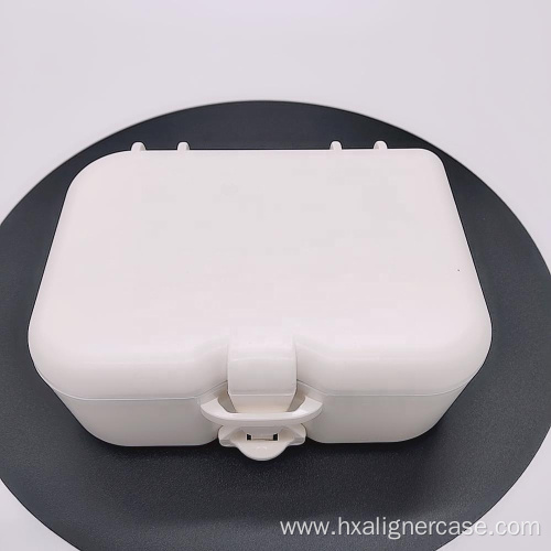 Supported Mirror /Brush Plastic Denture Bath Storage Box